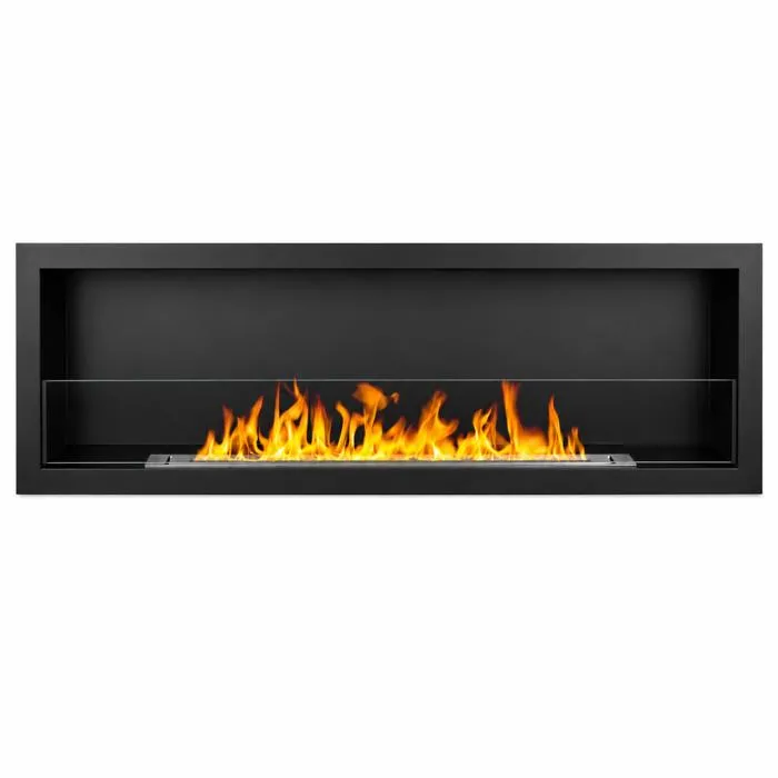 Furore 150 - Cheminée encastrable au bioéthanol 150x45x15 cm avec brûleur en acier de 2 litres