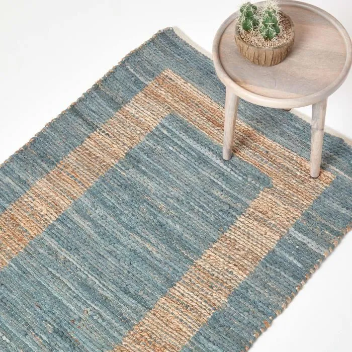 Tapis Chindi En Chanvre Gris Veranda 120x170cm - Homescapes