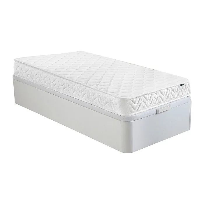 Ensemble 90 x 190 cm sommier coffre blanc + matelas mémoire de forme ép.15cm - PELOPS de YSMÉE