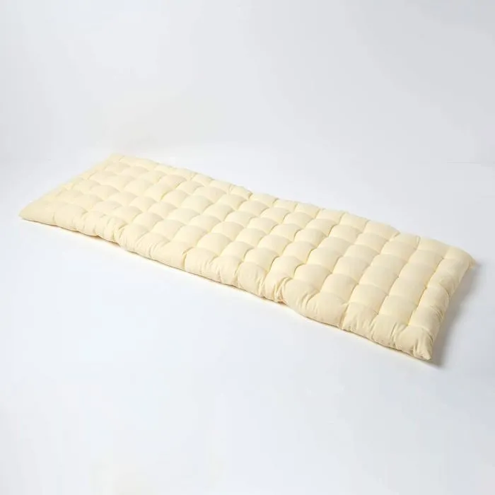 Coussin Pour Banc De Jardin 3 Places Crème - Homescapes