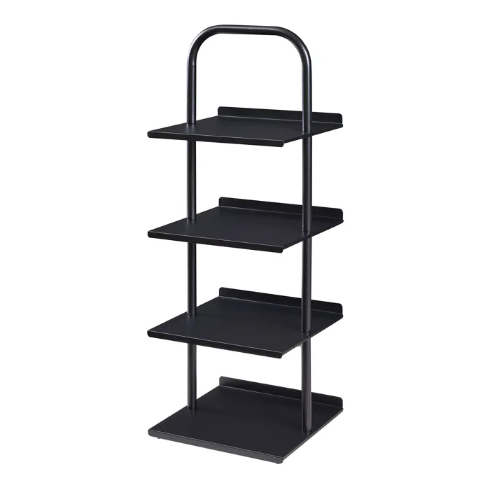 Range-chaussures Poytya acier laqué 96 x 34 x 32 cm noir en.casa