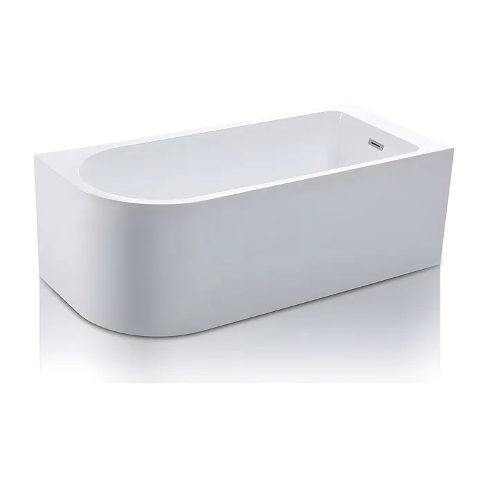 Baignoire d'angle - 170 x 75 x 58 cm - Blanche - Angle droit - 240 L - ANIKA