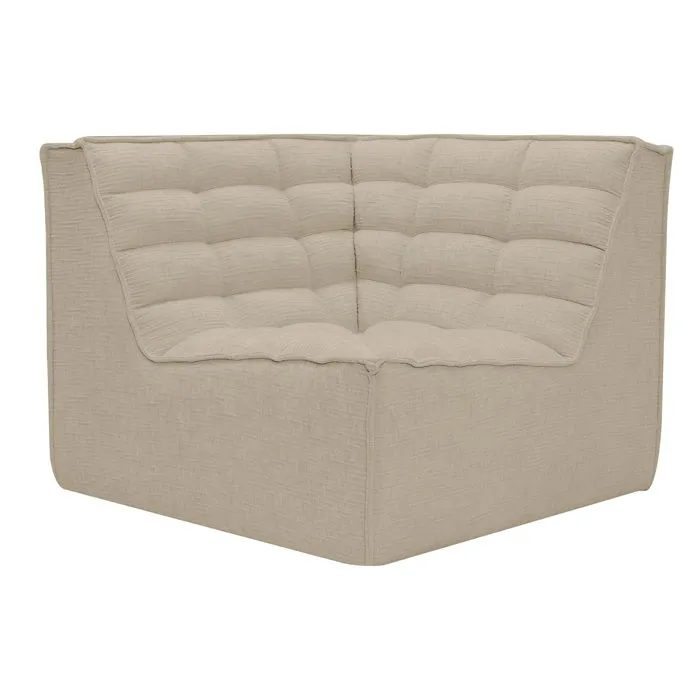 Zeyna - Fauteuil Modulable Angle Réversible Tissu Taupe