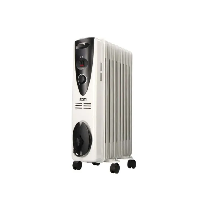Radiateur Edm - À Huile - 2000w - 45x16,5x66cm - 07122