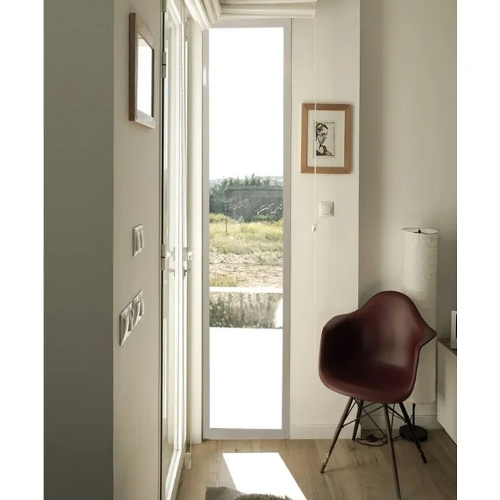Fenetre Fixe En Aluminium Blanc Vertical H215 X L60 Cm Gd Menuiseries
