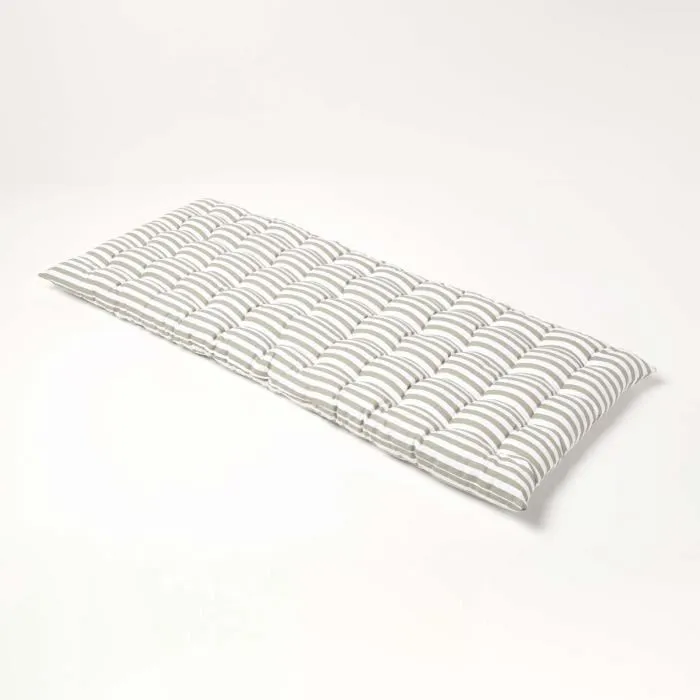 Coussin Pour Banc De Jardin 2 Places Rayures Grises - Homescapes