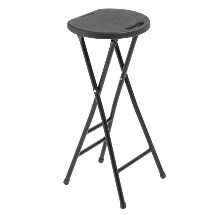 Lot de 10 tabourets hauts pliants noirs Oviala