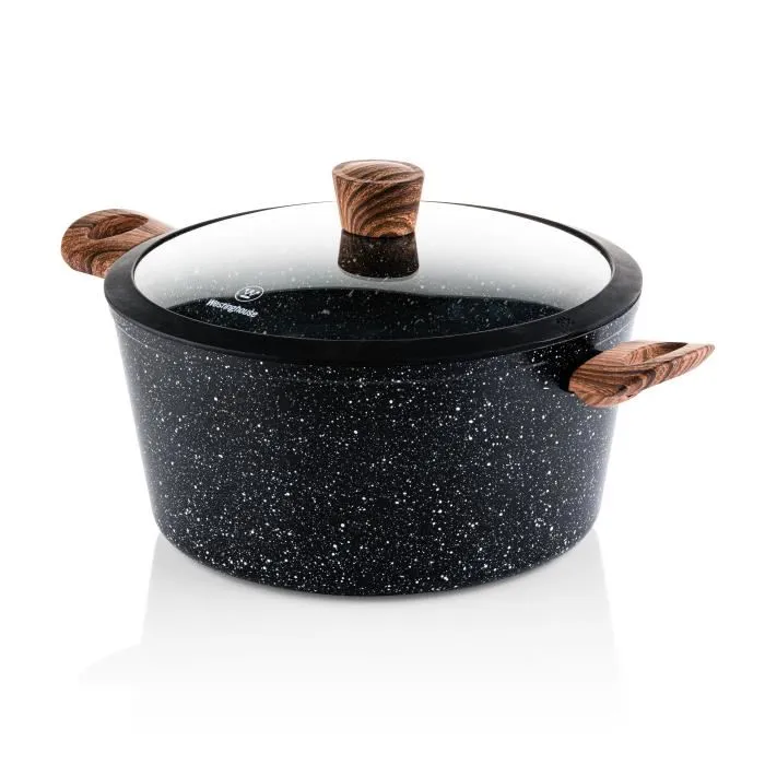 Westinghouse - Faitout 28 Cm - Induction - Marbre Noir - Edition Spéciale