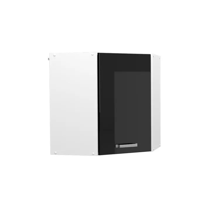 Vicco Elément haut de cuisine Noir Haute brillance 57cm