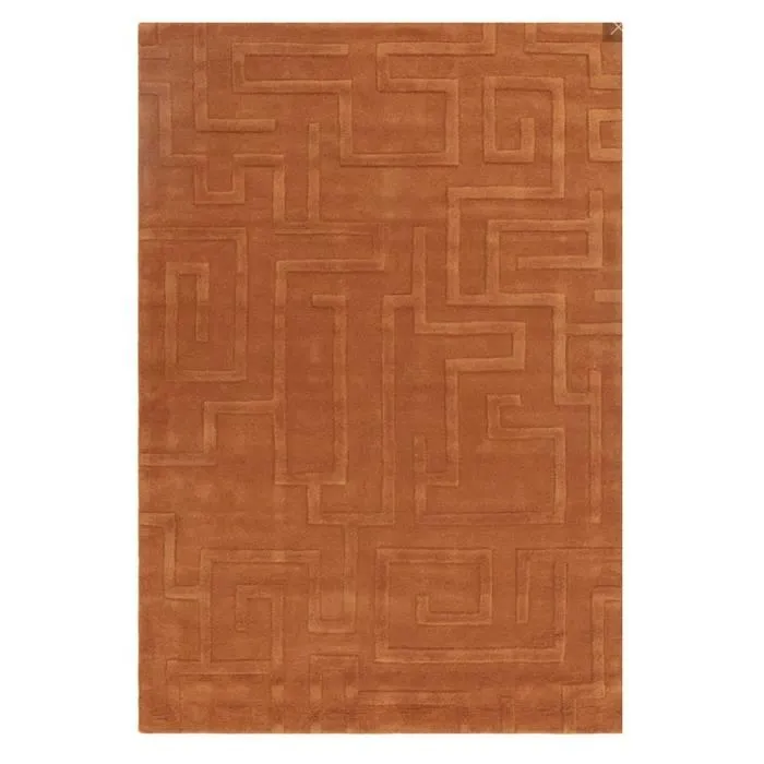 Tapis salon et chambre moderne pure laine tufté main ZEMA 160x230 cm