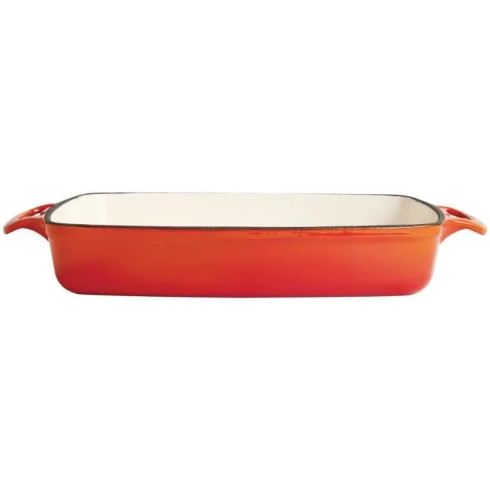 Plat En Fonte Rectangulaire 2.8 L Orange - Vogue