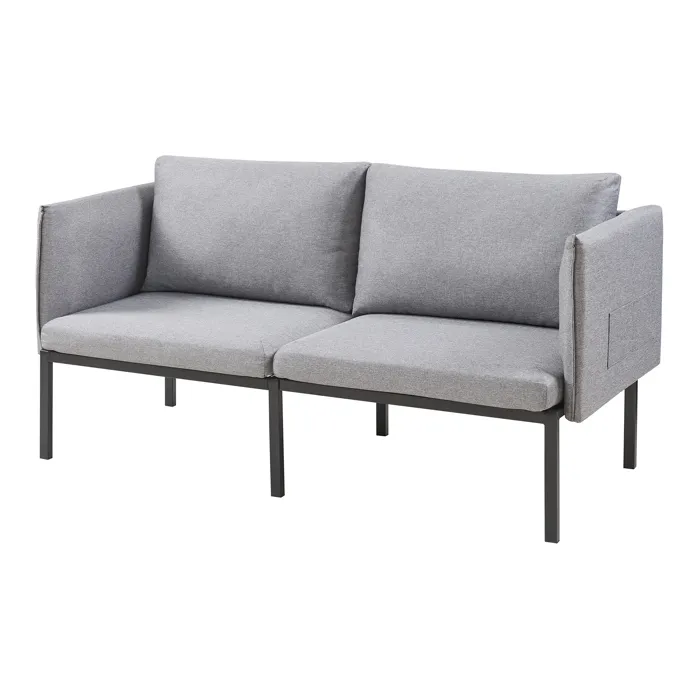 Canapé 2 places Kamar 69 x 158 x 63 cm gris en.casa