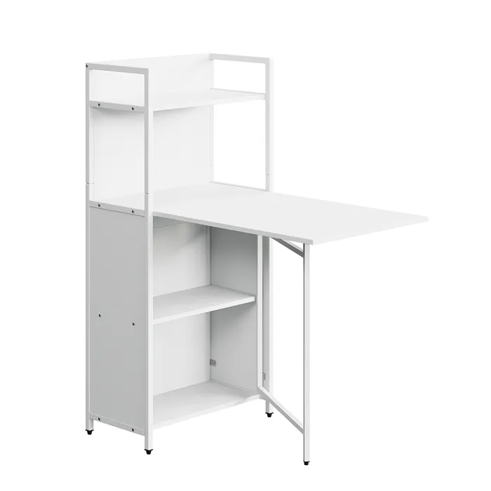 Vicco Bureau Blanc 30-100 x 57 cm avec plateau de table pliant