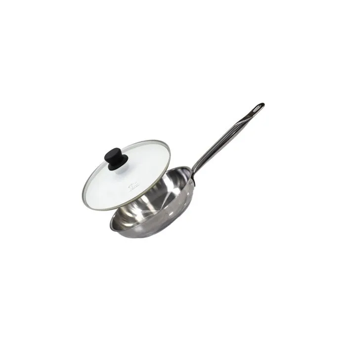 Poêle À Frire 28 Cm En Inox 18/10 Et Couvercle Profi Therm