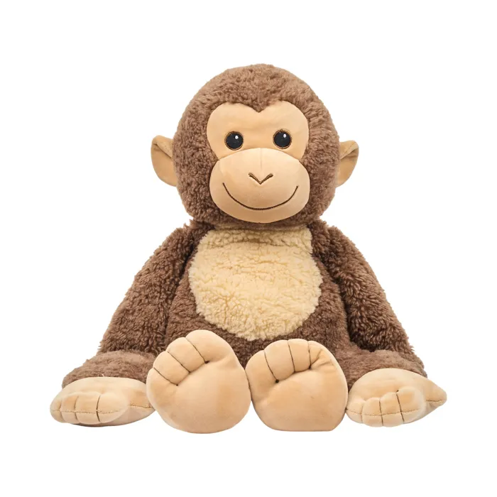 Peluche - Jeux 2 Momes - Singe Calin Lestée - Apaisante - Marron