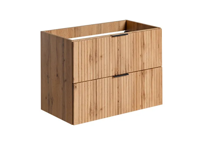 Meuble de salle de bain suspendu sous lavabo ADEL CHÊNE 80 cm