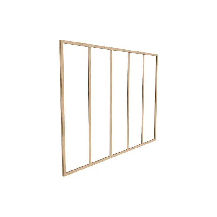 Verrière atelier en aluminium thermolaqué naturel clair 150 x 105 cm- BAYVIEW