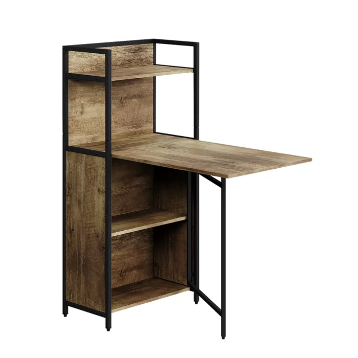 Vicco Bureau Chêne rustique 30-100 x 57 cm avec plateau de table pliant