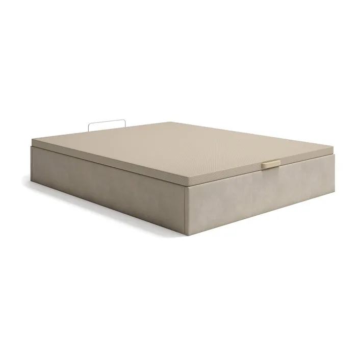 Sommier coffre 140 x 190 cm - Tissu beige - CENOVAS de YSMÉE