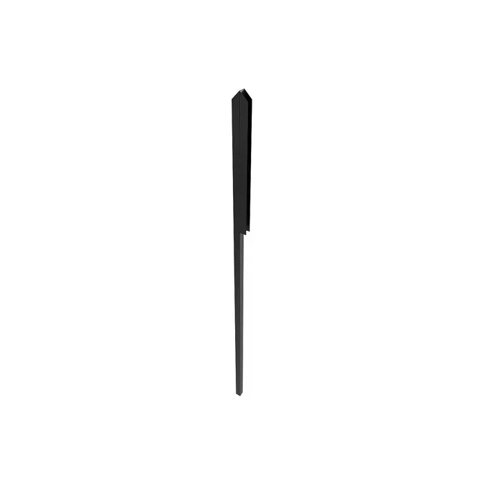Poteau de terminaison en F pour imposte - H130 cm - Noir - TEMPA