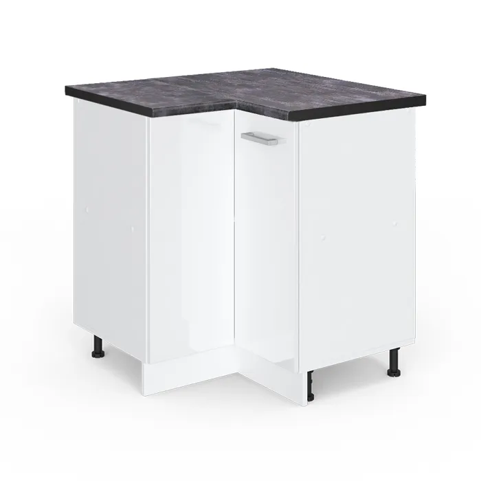 Vicco Meuble dangle Blanc Haute brillance/Blanc 75.6cm plan de travail Anthracite
