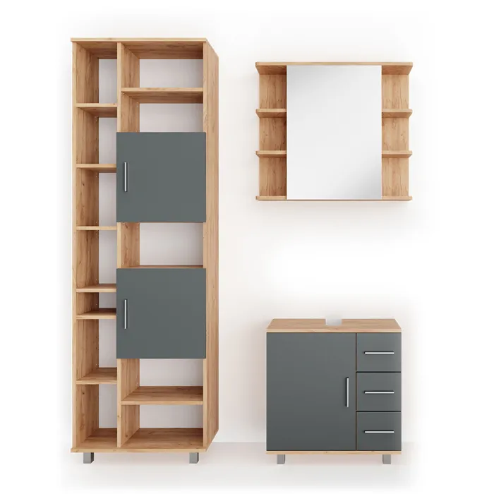 Vicco Meubles bain Chêne 3 pièces