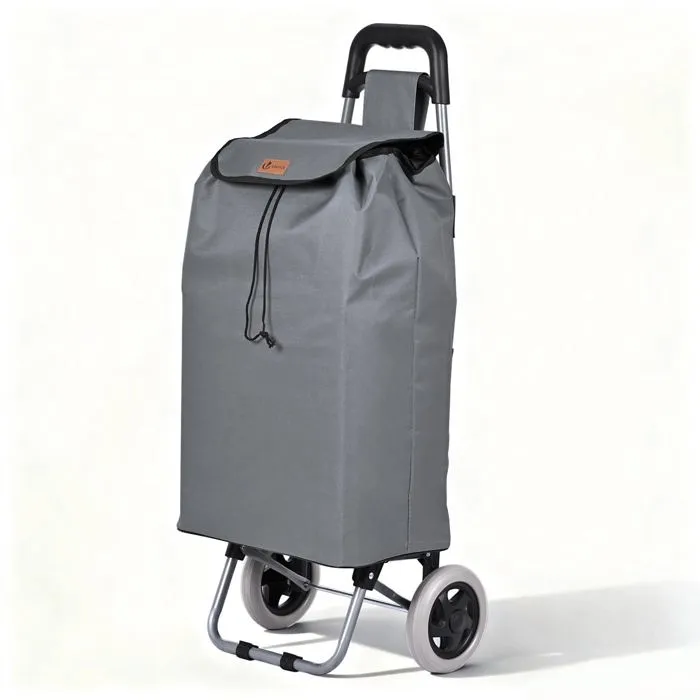 Vounot Chariot De Courses 2 Roues Pliable 59l Gris