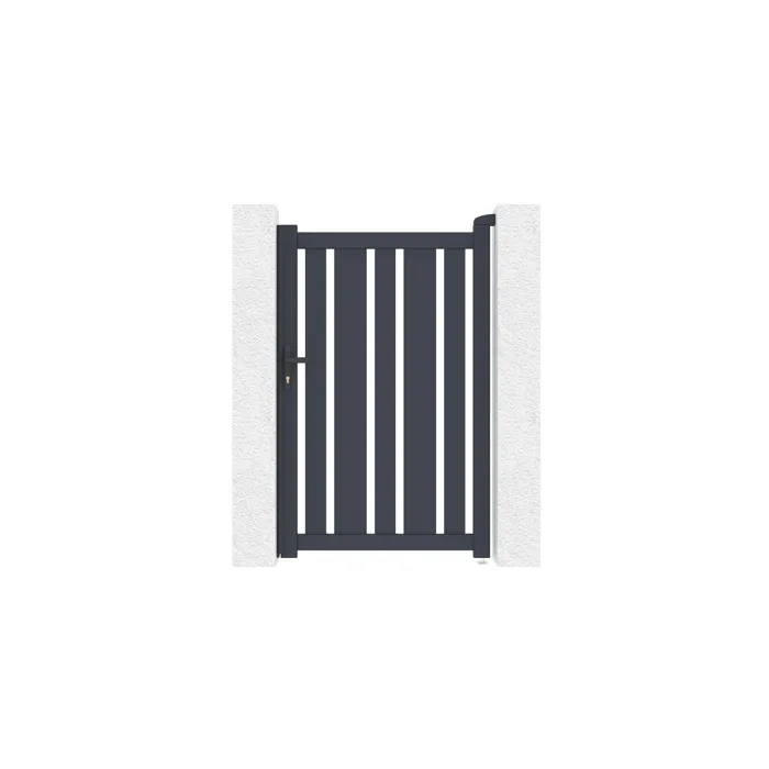 Portillon 1m VEYMONT H.160cm aluminium gris