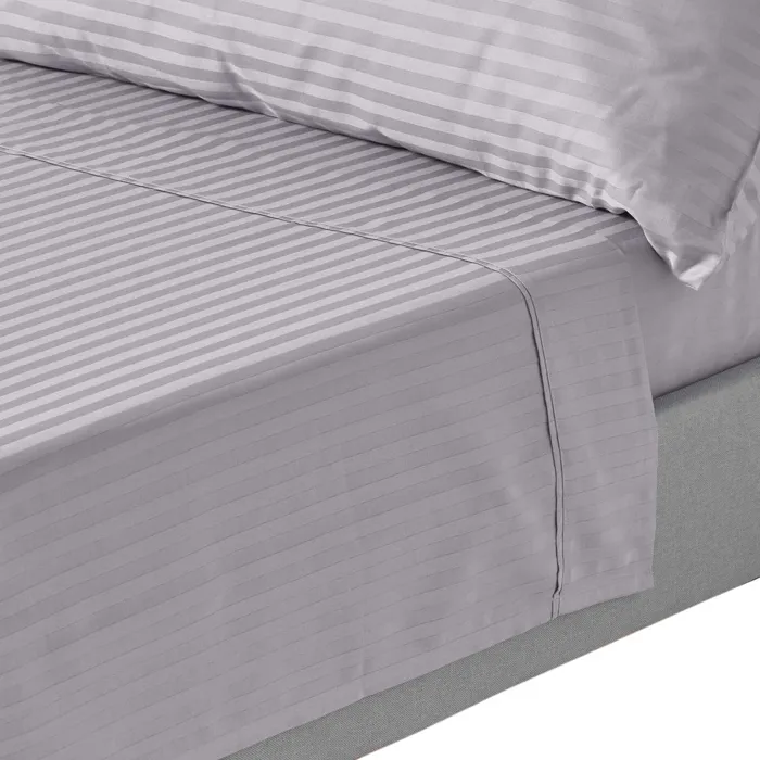 Drap Plat 180x290cm Gris Coton Égyptien 330tc Homescapes