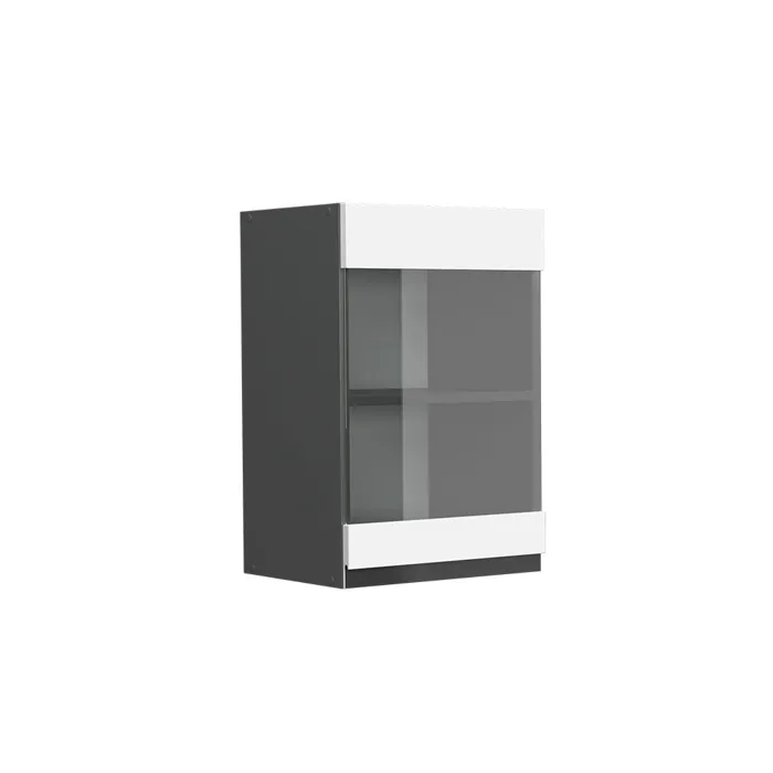 Vicco Meuble de cuisine haut vitré Blanc 40cm J-Shape