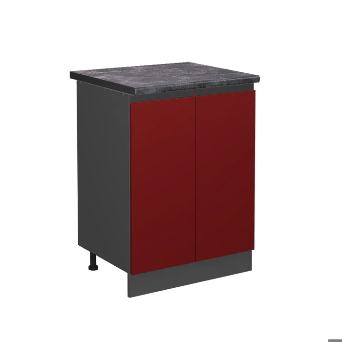 Vicco Meuble bas de cuisine Rouge 60cm, PT Anthracite