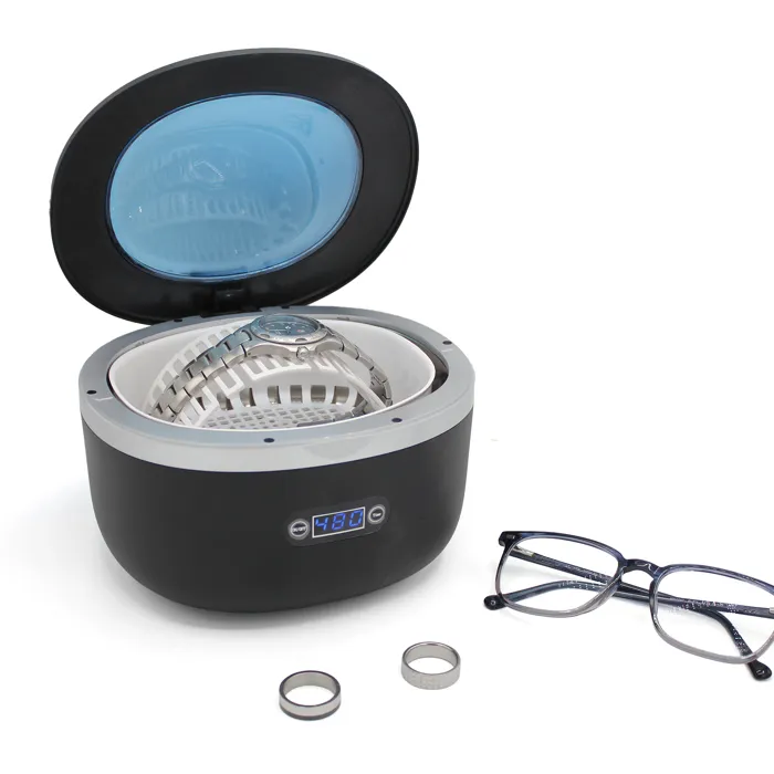 Nettoyeur ultrasons XL FISHTEC 750 ml écran digital 5 cycles bijoux lunettes