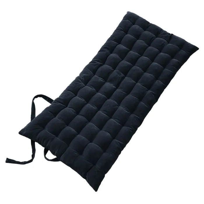 Harris - Matelas De Sol 60x120cm Velours De Coton Capitonné Coloris Bleu Nuit