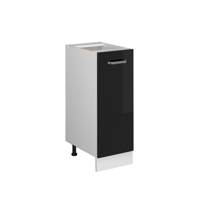 Vicco Meuble de cuisine Noir Haute brillance 30cm sans PT