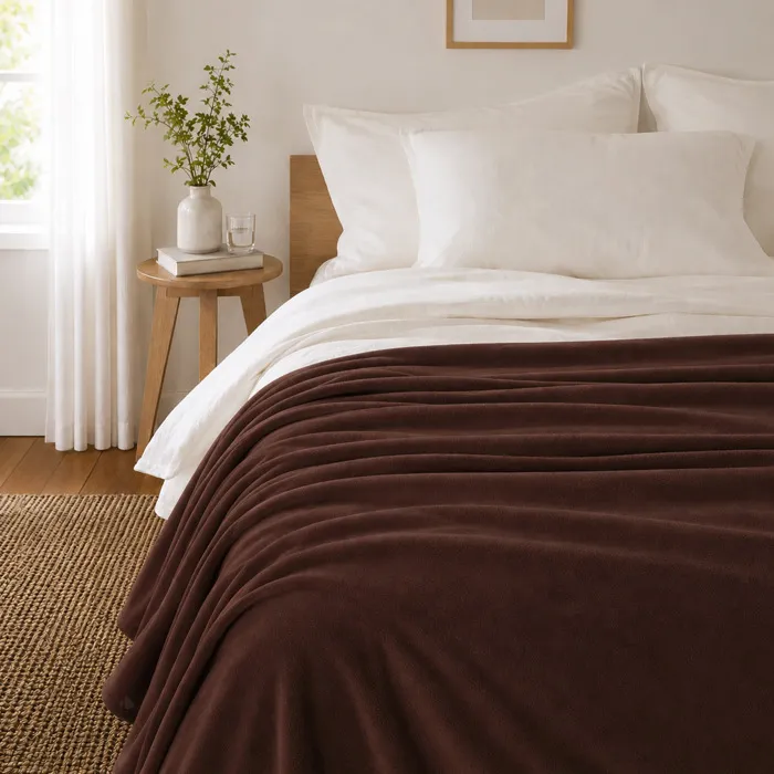 Linnea Isba Plaid 220 X 240 Cm Polyester Marron