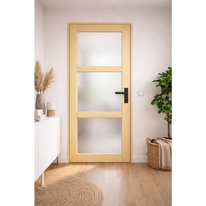 Bloc Porte Ayous Vitrée H204 X L73 Cm Côte Tableau P.gauche,poignee Gd Menuiseries