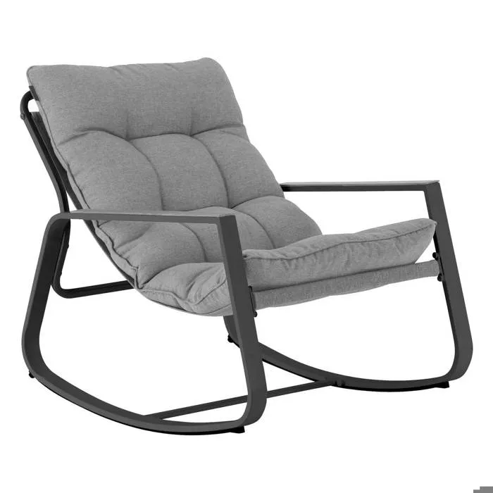 Fauteuil À Bascule De Jardin "felinio" Gris - Hespéride