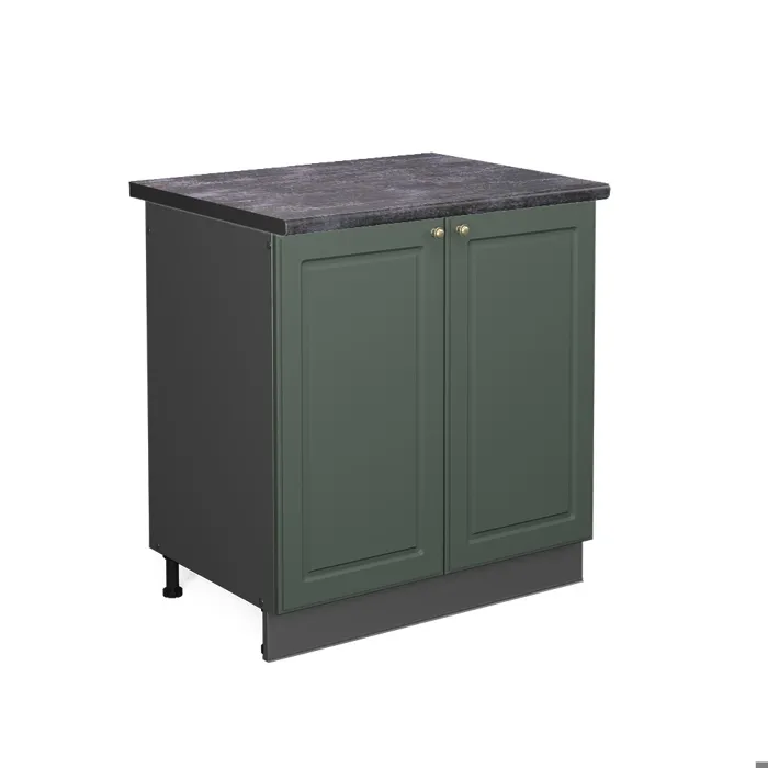 Vicco Meuble bas sous-évier Vert Or Campagne/Anthracite 80cm plan de travail Anthracite