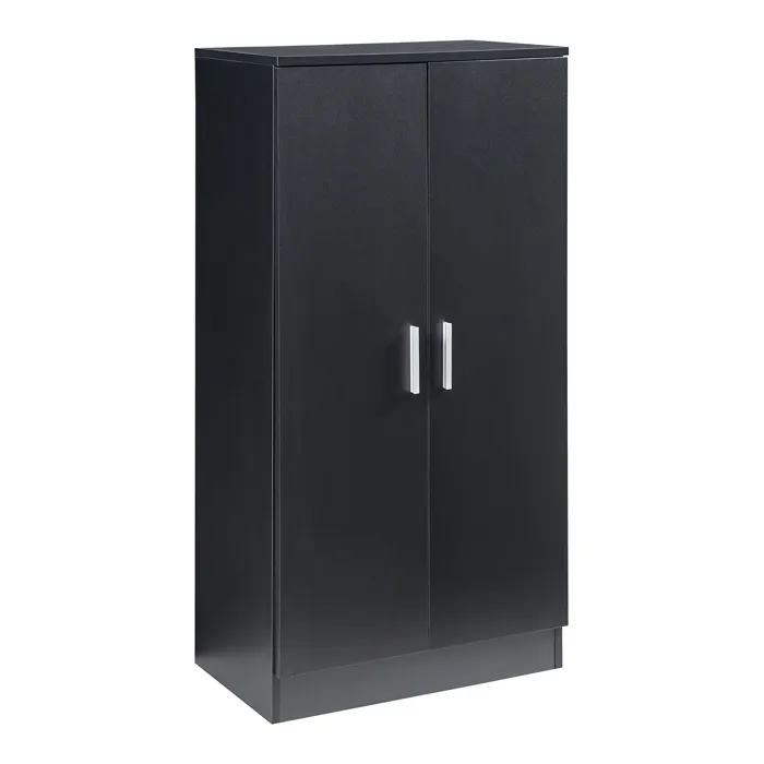 Armoire à chaussures Notribontaa avec 2 portes 108 x 55 x 35 cm noir en.casa