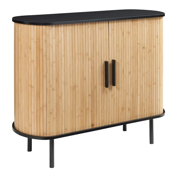 Buffet Tvedestrand 100 x 40 x 80 cm noir naturel en.casa