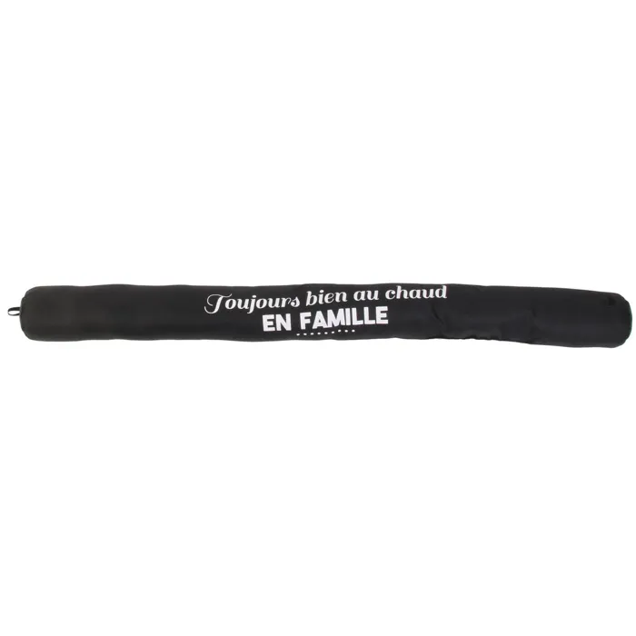 Boudin de porte 80 cm EN FAMILLE Noir Toujours bien au chaud