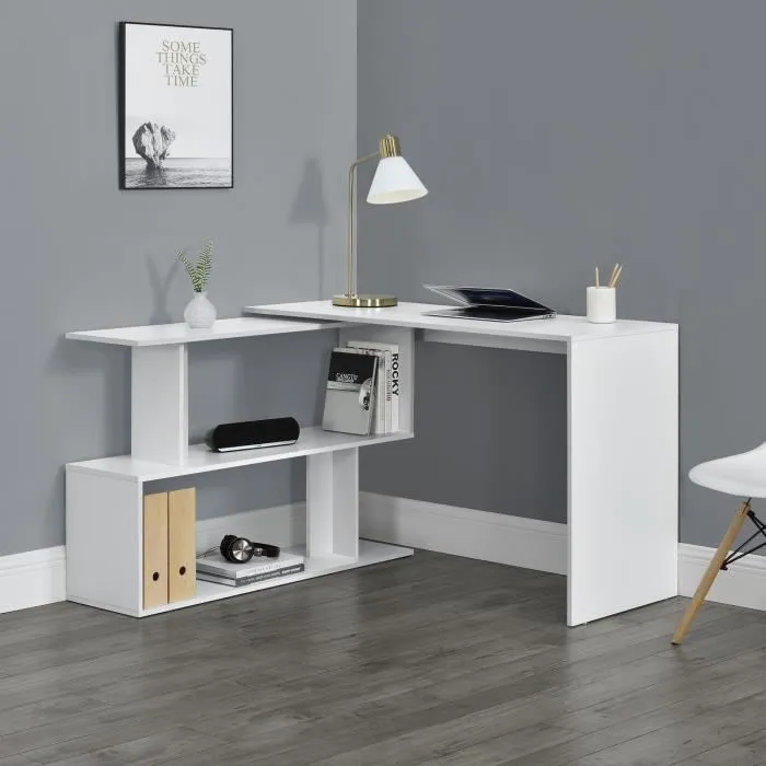 Bureau Gigogne Arendal 77 x 120 x 50 cm Blanc en.casa