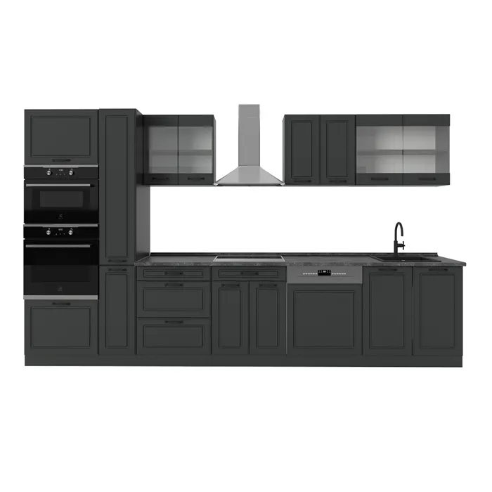 Vicco Cuisine complète Anthracite maison de campagne/anthracite 350cm, PT Anthracite