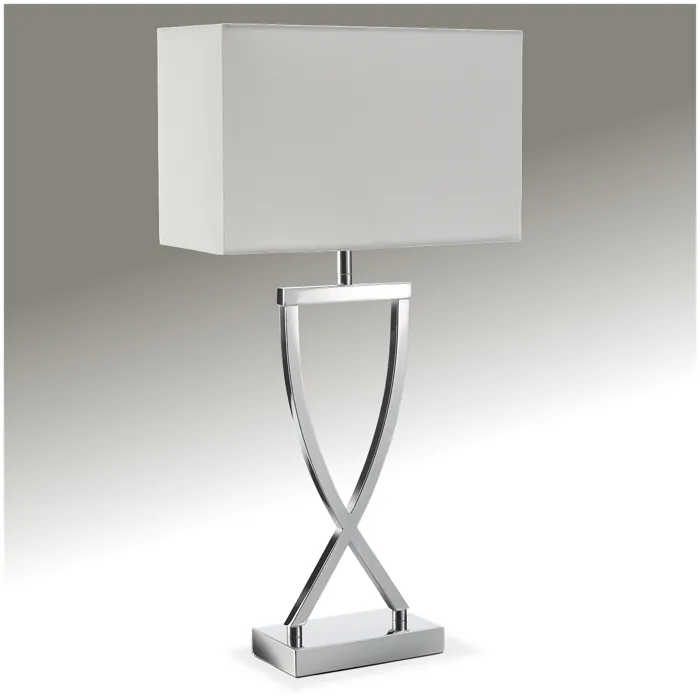 Lampe De Table 60w Design Moderne Et Lumière Non Éblouissante Chrome