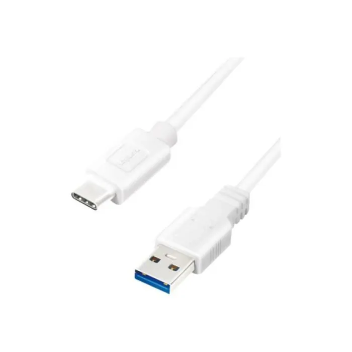 Cable Usb 3.2 Gen1x1 Logilink Cu0177, Usb-a Male Vers Usb-c Male, Blanc, 3 M