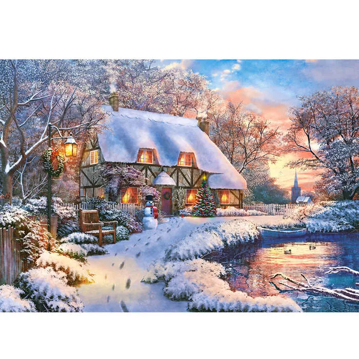 Castorland Puzzle Winter Cottage - 500 Pièces Paysage