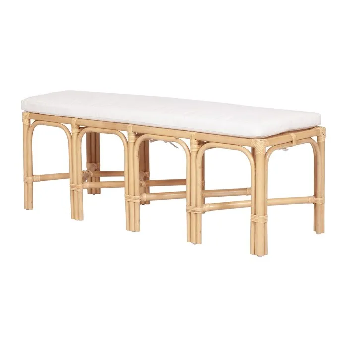 Banc en rotin - Coloris: Naturel - LUMANIO