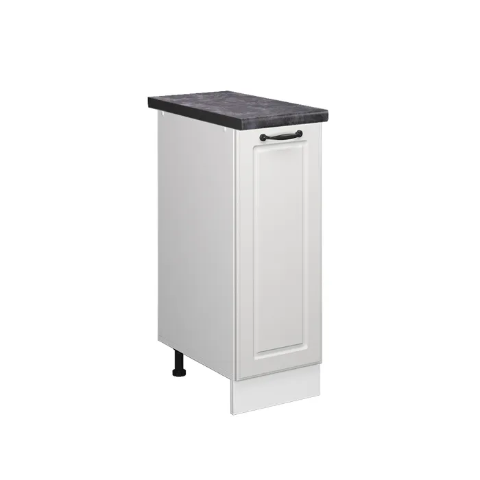 Vicco Meuble de cuisine Blanc campagne 30cm, PT Anthracite