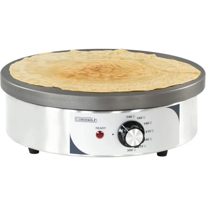 Crêpière Électrique Familiale Ronde 35 Cm Inox Fonte 2200 W Casselin