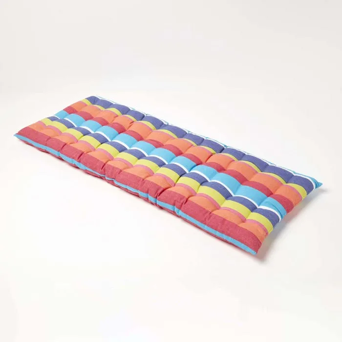 Coussin Pour Banc De Jardin 2 Places Rayures Multicolores - Homescapes